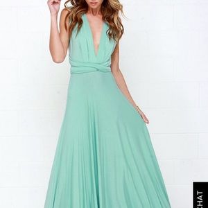 Lulus Tricks of the Trade Mint Green Maxi Dress